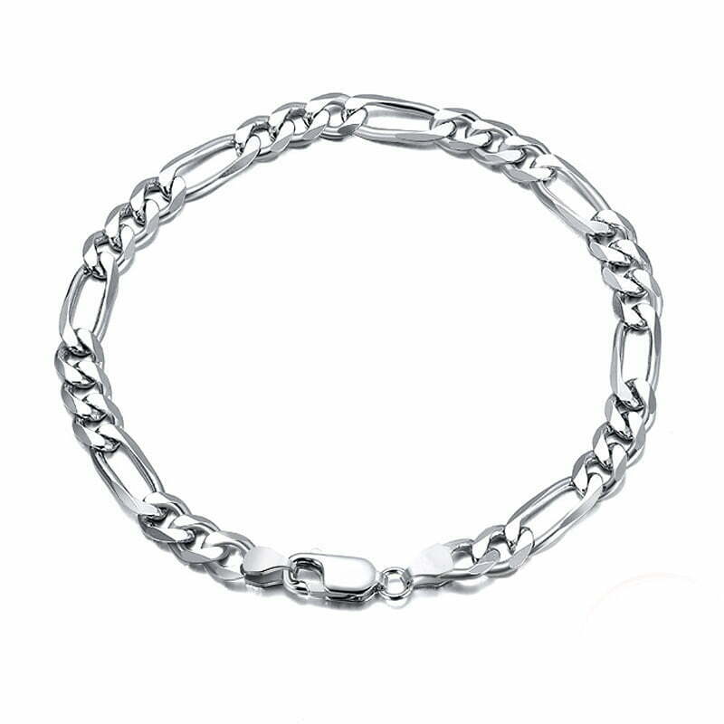 Orsa Jewels Italian 925 Sterling Silver Men Bracelet 5 0mm Diamond Cut Fi Chain Bracelet For